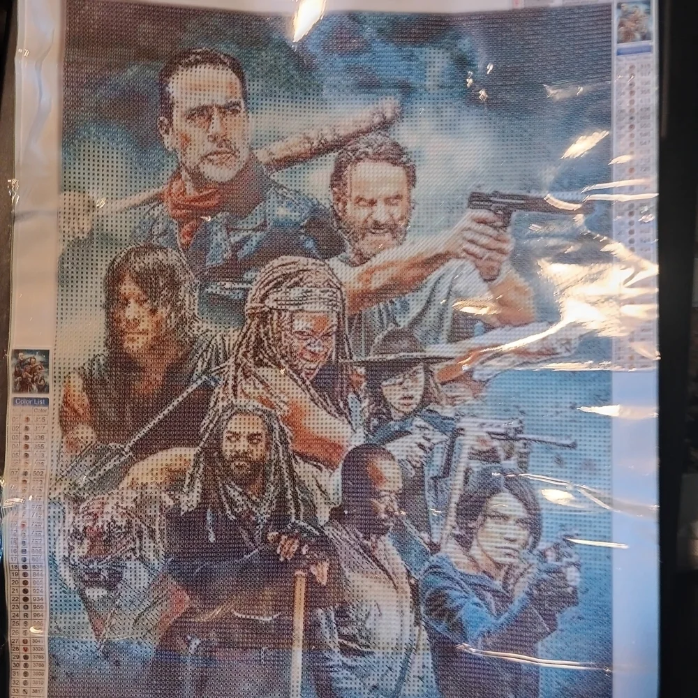 The Walking Dead Group Of Characters Diamond Painting Kit 40x50